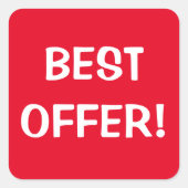 最高の提供! スクエアシール (正面)