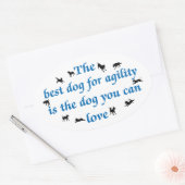 最高の敏性犬 楕円形シール (封筒)