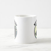 最高の救助犬パパ/母カスタム文字黒犬 コーヒーマグカップ (中央)