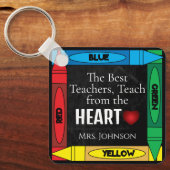 最高の教えハート |先生 キーホルダー (正面)