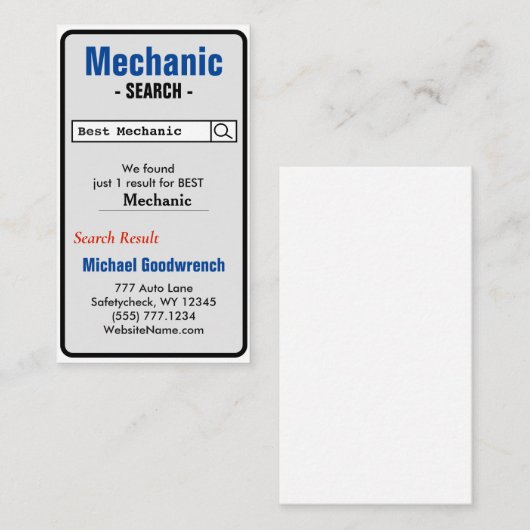 最高の整備士 名刺 (正面/裏面)