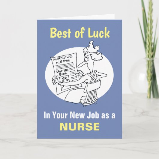 最高の新しい仕事にナース カード (正面)