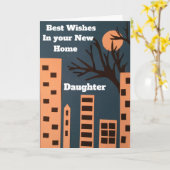 最高の新しい家の娘さんの願い カード (黄色い花)