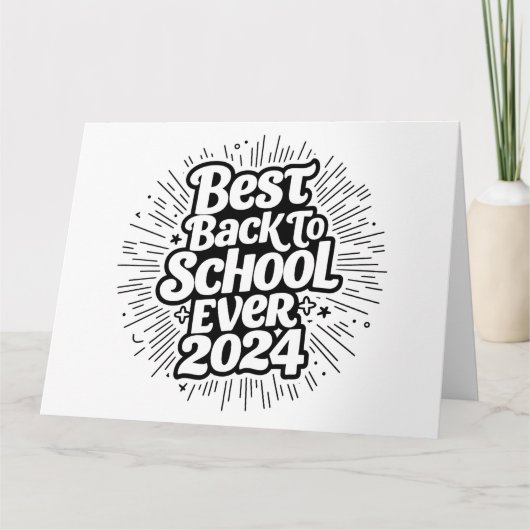 最高の新学期2024年デザイン サンキューカード (正面)
