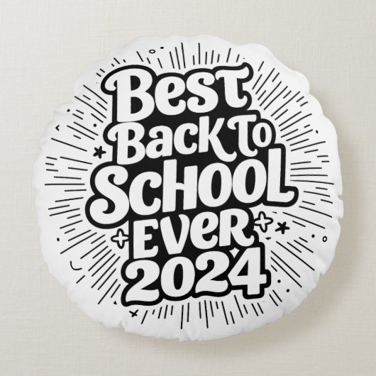 最高の新学期2024年デザイン ラウンドクッション (正面)