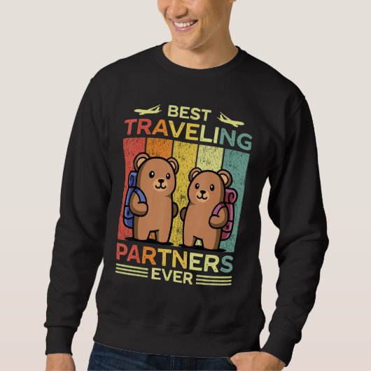 最高の旅行パートナーEver Travel Bear旅行 スウェットシャツ (正面)
