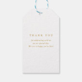 最高の日だ!エレガント白結婚の ギフトタグ (裏面)