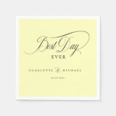 最高の日だ！エレガント結婚の スタンダードカクテルナプキン (正面)