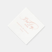 最高の日だ！エレガント結婚の スタンダードカクテルナプキン (角)