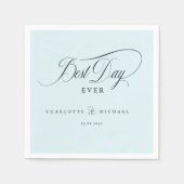 最高の日だ！エレガント結婚の スタンダードカクテルナプキン (正面)