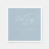 最高の日だ!エレガント結婚の スタンダードカクテルナプキン (正面)