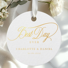 最高の日だ！エレガント結婚の フェイバータグ