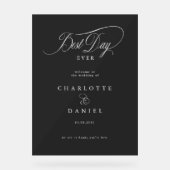 最高の日だ！エレガント、結婚のバナー アクリルサイン (正面)