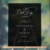 最高の日だ！エレガント、結婚のバナー アクリルサイン (ニュートラル)