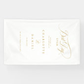 最高の日だ!エレガント、結婚のバナー 横断幕 (横)