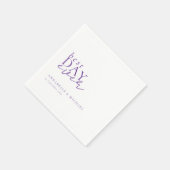 最高の日だ！モダンミニマル白結婚の スタンダードカクテルナプキン (角)