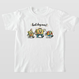最高の日に！レトロな子供向けカートゥーン Tシャツ