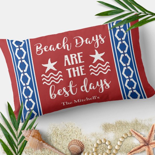 最高の日に、海辺で Coastal+Nautical+デザイン ランバークッション
