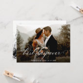 最高の日のエレガントな結婚式ありがとう写真 カード (正面/裏面インサイチュ)