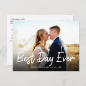 最高の日のスタイリッシュ有結婚感写真 ポストカード (正面/裏面)