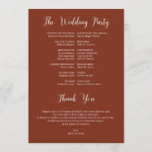 最高の日のタイムラ結婚インプログラム プログラム (裏面)