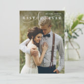 最高の日のモダン写真結婚サンキューカード サンキューカード (スタンド正面)