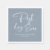 最高の日のモダン書道結婚 スタンダードカクテルナプキン (正面)