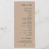 最高の日のモダンKraft Brownプ結婚ログラム プログラム (裏面)