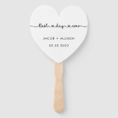 最高の日の優雅な結婚式モダン ハンドファン (正面)