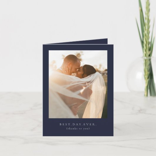 最高の日の写真結婚ありがとう サンキューカード (正面)