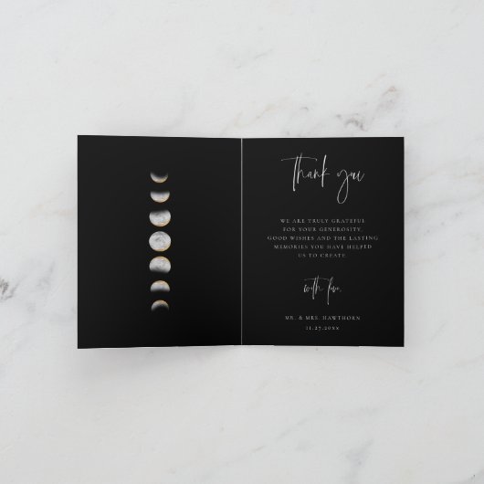 最高の日の写真結婚ありがとう サンキューカード (内部)