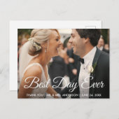 最高の日の写真結婚ありがとう ポストカード (正面/裏面)
