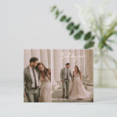 最高の日の写真結婚コラージュ ポストカード (スタンド正面)