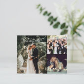 最高の日の写真結婚コラージュ ポストカード (スタンド正面)