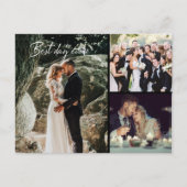最高の日の写真結婚コラージュ ポストカード (正面)