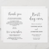 最高の日の折り畳み可モダン能プ結婚ログラム (正面/裏面)