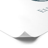 最高の日の水エレガント色の緑結婚色 ポスター (角)