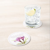 最高の日の紫のクロッカスの水結婚色 ラウンドペーパーコースター (インサイチュ)