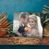 最高の日の結婚式写真 フォトプラーク (側面)