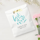 最高の日の結婚式 |ティール（緑がかった色） フェイバーバッグ (封をした状態)