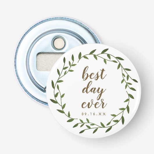 最高の日の記念 ウェディング リース 贈り物 栓抜き (正面)