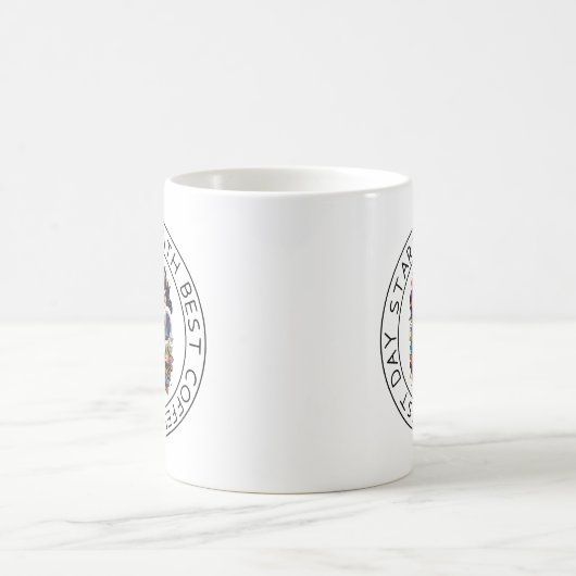 最高の日はコーヒ最高のーマグで始まる コーヒーマグカップ (中央)