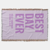 最高の日パーソナライズされたの結婚贈り物 スローブランケット (正面)