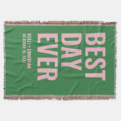 最高の日パーソナライズされたの結婚贈り物 スローブランケット (正面)