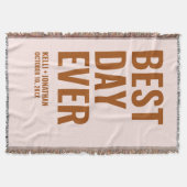 最高の日パーソナライズされたの結婚贈り物 スローブランケット (正面)