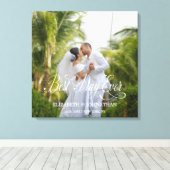 最高の日パーソナライズされた結婚前 キャンバスプリント (インサイチュ (ウッドフロア))
