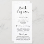 最高の日モダン結婚式 プログラム (正面/裏面)