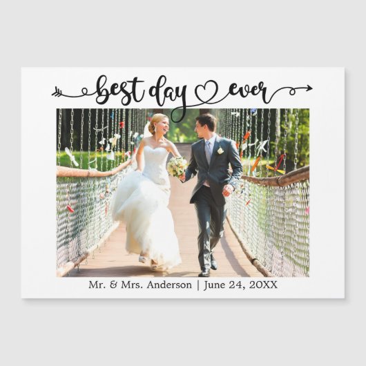 最高の日刻の書道ハートマグネットカード (正面)