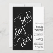 最高の日前2ペイミニマルンブラック結婚ズ 招待状 (正面)