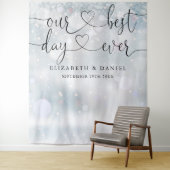 最高の日台冬の結婚式の写真の背景 タペストリー (インサイチュ)